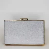 Clutches<Bariano ERIKA SLEEK CLASP CLUTCH 239 SILVER