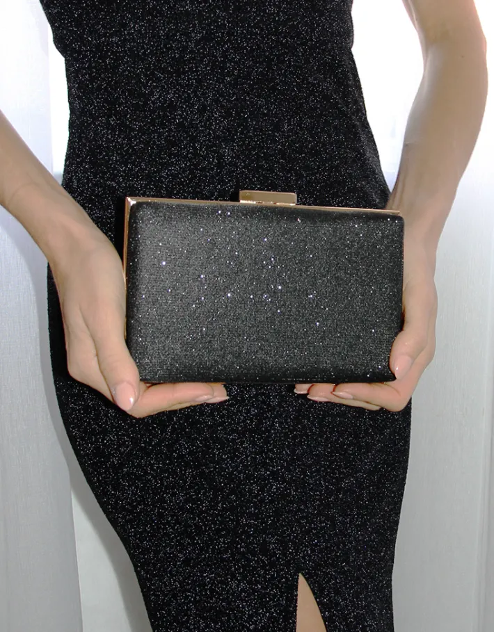 Clutches<Bariano ERIKA SLEEK CLASP CLUTCH 239 BLACK