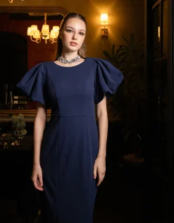 Maxi Dresses | All Dresses<Bariano EVELYN PUFF SLEEVE MIDI B71D10S