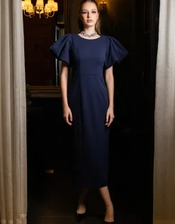 Maxi Dresses | All Dresses<Bariano EVELYN PUFF SLEEVE MIDI B71D10S