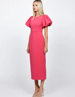 Maxi Dresses | All Dresses<Bariano EVELYN PUFF SLEEVE MIDI B71D10S