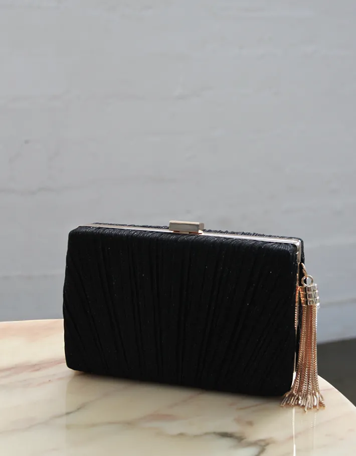 Clutches<Bariano FELICITY SHIMMER CLUTCH A9 BLACK