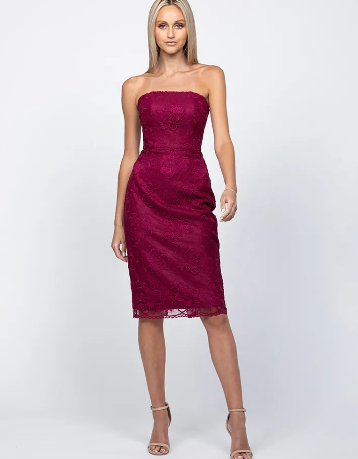 Midi Dresses | All Dresses<Bariano FLORENCE STTRAPLESS MIDI DRESS B56D54S