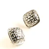 Jewellery<Bariano GEMMA TEXTURED SQUARE EARRINGS SILVER