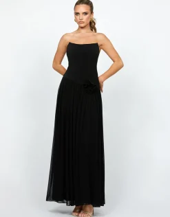 Maxi Dresses<Bariano GEORGIE STRAPLESS DRAPE MAXI BL74D09L BLACK