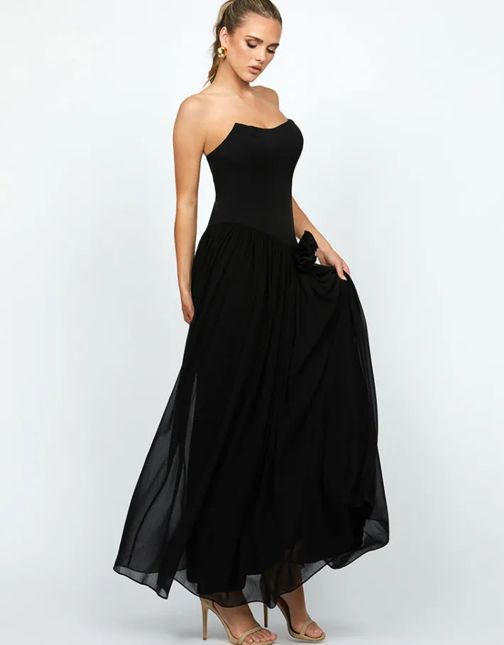 Maxi Dresses<Bariano GEORGIE STRAPLESS DRAPE MAXI BL74D09L BLACK
