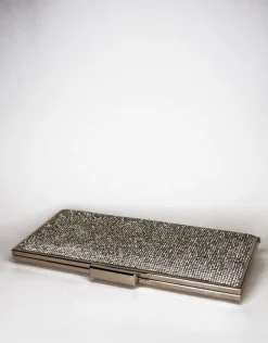 Clutches<Bariano GLIMMER CRYSTAL CLUTCH 1005-1C SILVER