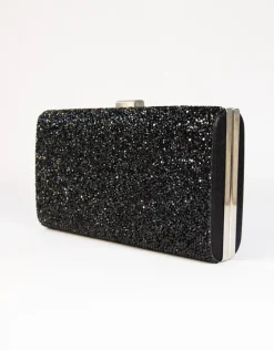 Clutches<Bariano HANNAH TEXTURED CRYSTAL CLUTCH BLACK
