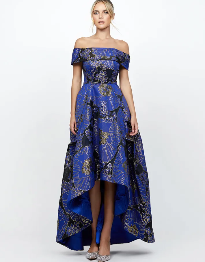 Formal / Prom Dresses | Gowns / Ballgowns<Bariano HARIZA HI LO GOWN B73D27HL NAVY/GOLD
