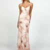 Gowns / Ballgowns | Maxi Dresses<Bariano HARLEE PLUNGING CHIFFON GOWN BL69D17L