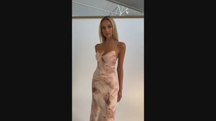 Gowns / Ballgowns | Maxi Dresses<Bariano HARLEE PLUNGING CHIFFON GOWN BL69D17L