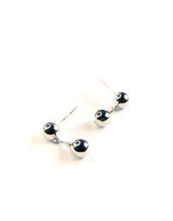 Jewellery<Bariano HARPER DOUBLE MINI DROP EARRINGS SILVER