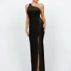 Formal / Prom Dresses | Maxi Dresses<Bariano HOLLY ONE SHOULDER SPLIT MAXI BL67D47L BLACK/GOLD