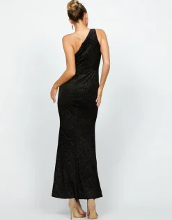 Formal / Prom Dresses | Maxi Dresses<Bariano HOLLY ONE SHOULDER SPLIT MAXI BL67D47L BLACK/GOLD
