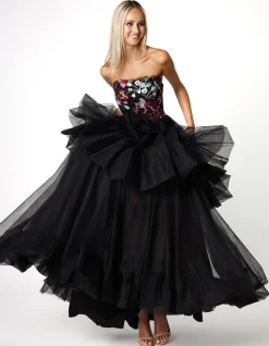 Formal / Prom Dresses | Gowns / Ballgowns<Bariano ILIANA STRAPLESS TIERED BALL GOWN B66D23L MULTI SEQUIN