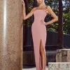 Maxi Dresses<Bariano IMAN ASYMMETRIC MAXI DRESS BL54D27L