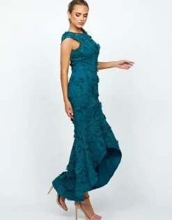 Maxi Dresses<Bariano ISABEL CAP SLEEVE MIDI BL74D06HL DEEP GREEN