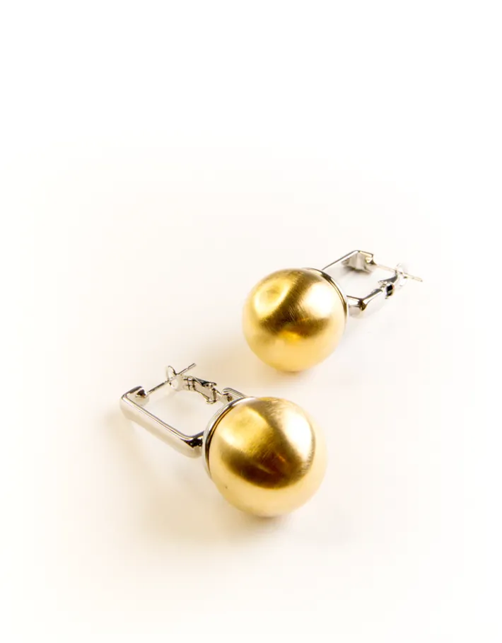 Jewellery<Bariano ISABELLA CHUNKY BALL AND CHAIN DROP EARRINGS SILVER