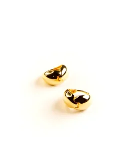 Jewellery<Bariano ISLA FULL MOON HUGGIE EARRINGS GOLD