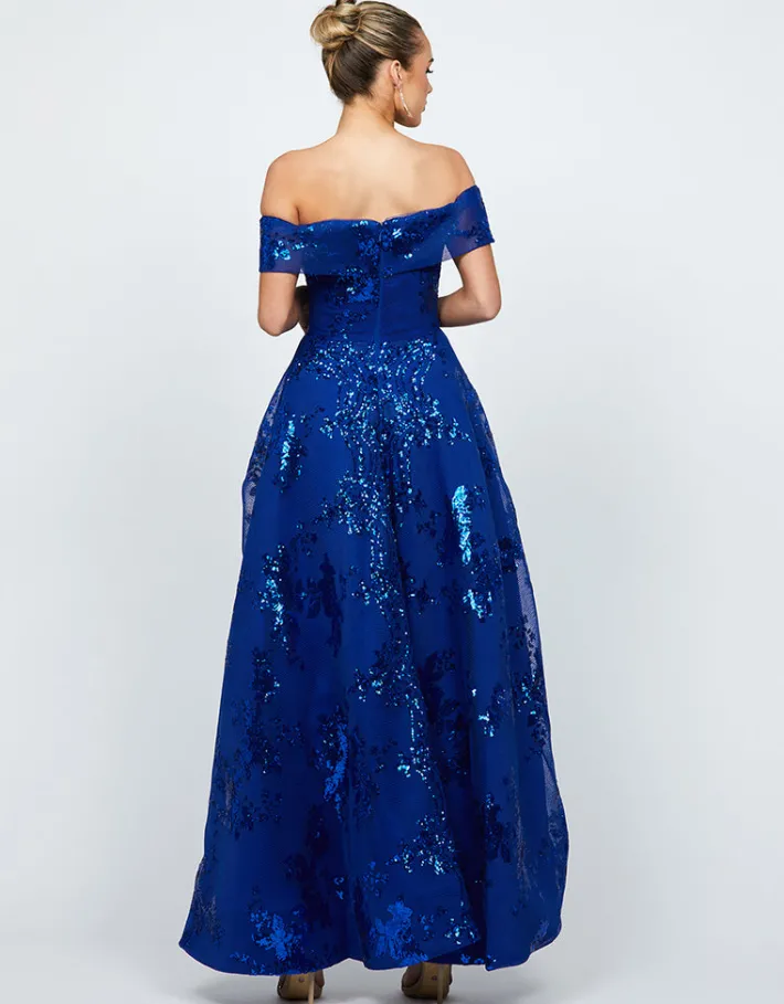 Formal / Prom Dresses | Gowns / Ballgowns<Bariano JAMIE OFF SHOULDER HI LO GOWN B74D21HL