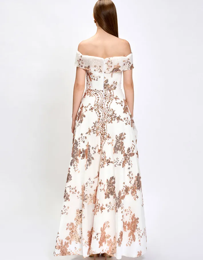 Formal / Prom Dresses | Gowns / Ballgowns<Bariano JAMIE OFF SHOULDER HI LO GOWN B74D21HL