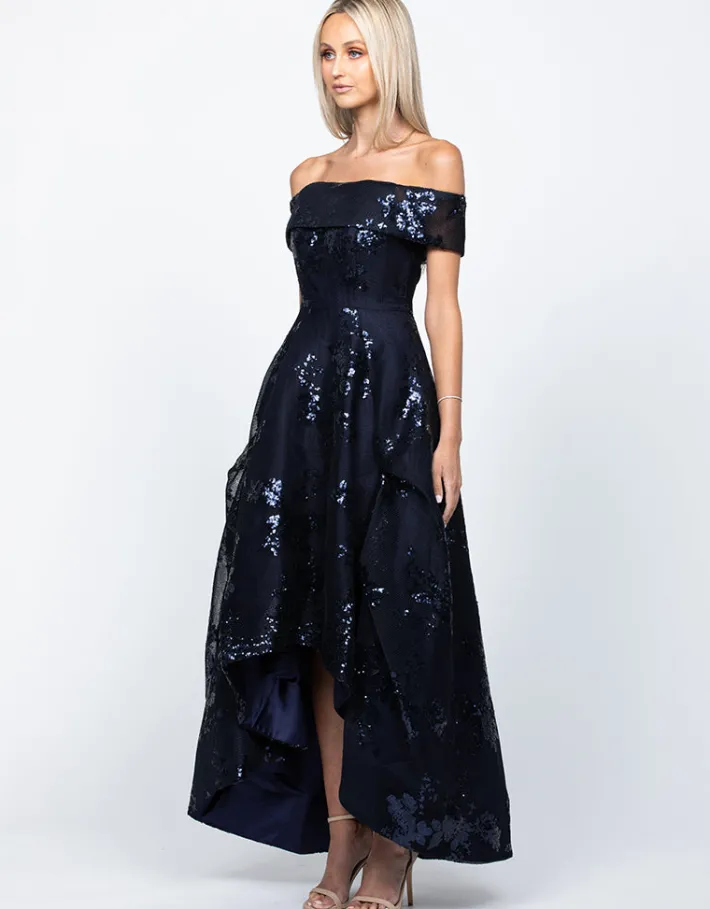 Gowns / Ballgowns<Bariano JESSIE OFF SHOULDER MESH BALL GOWN B33D41HL