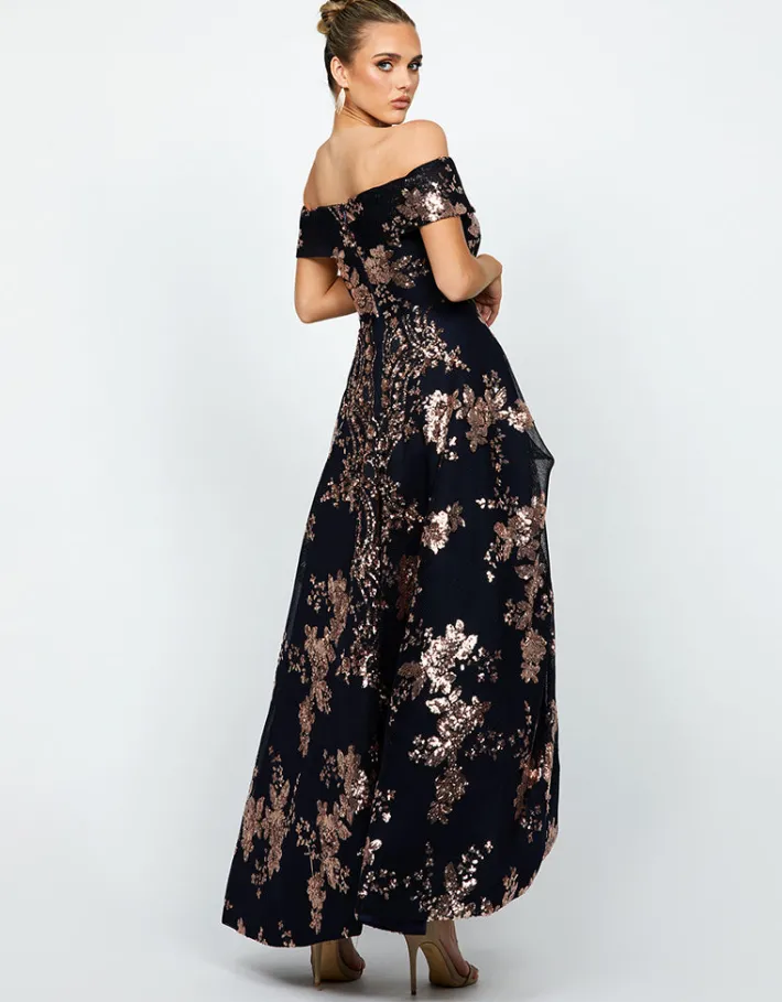 Gowns / Ballgowns<Bariano JESSIE OFF SHOULDER MESH BALL GOWN B33D41HL