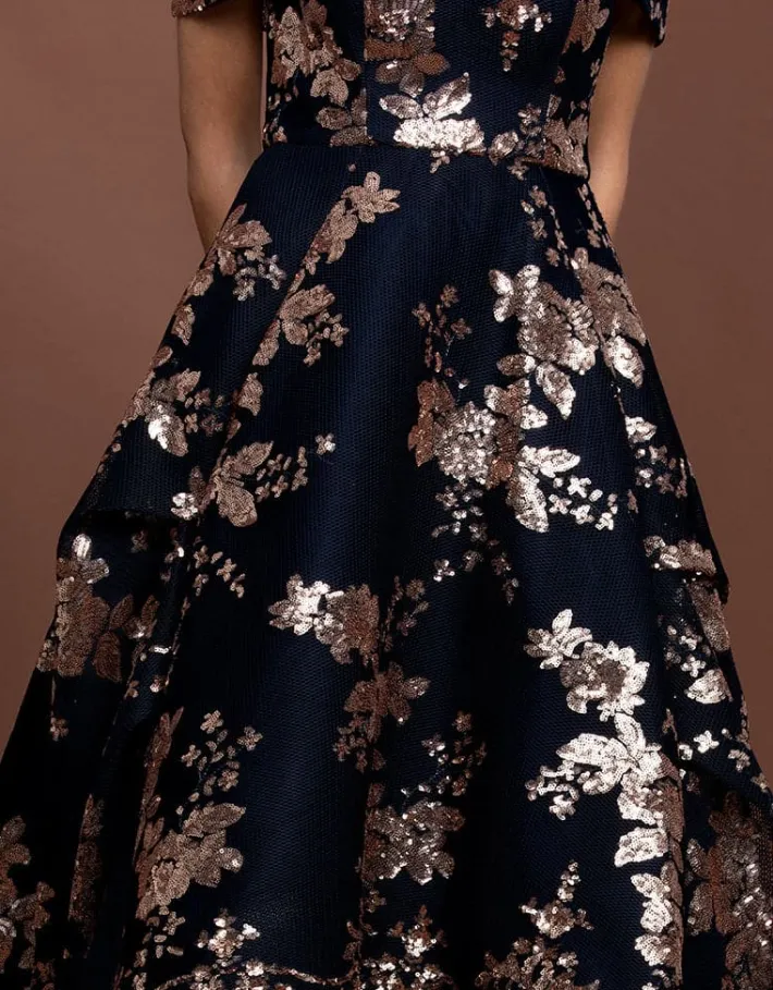 Gowns / Ballgowns<Bariano JESSIE OFF SHOULDER MESH BALL GOWN B33D41HL