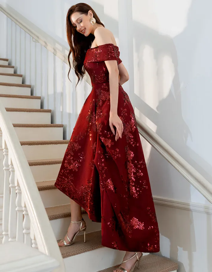 Gowns / Ballgowns<Bariano JESSIE OFF SHOULDER MESH BALL GOWN B33D41HL