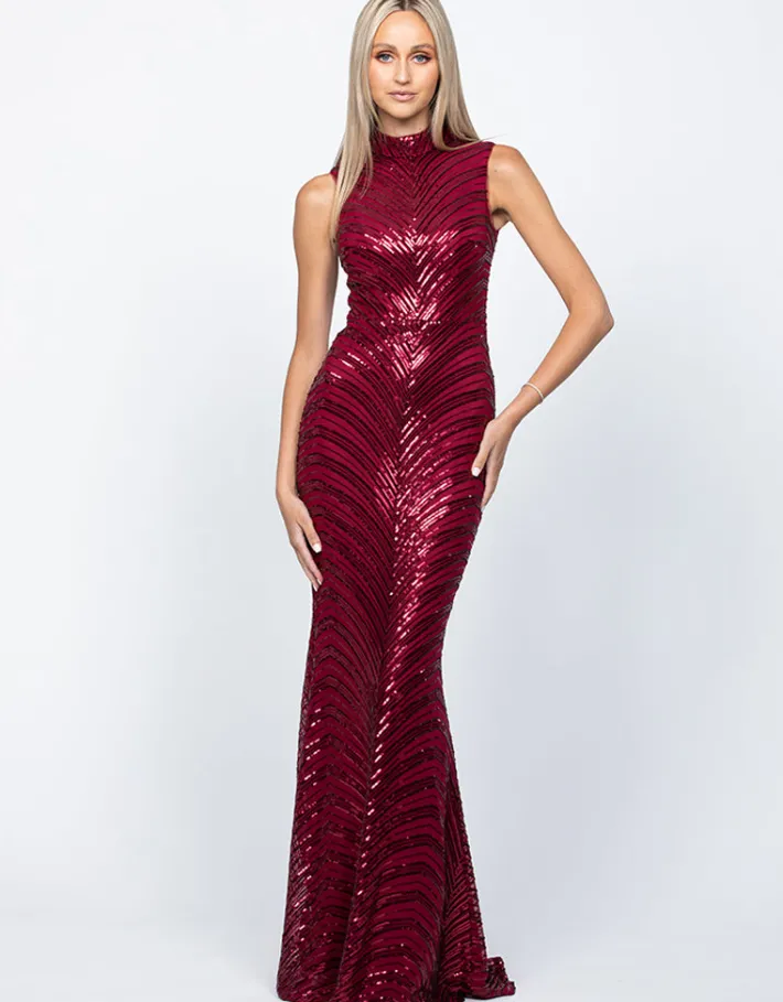 Formal / Prom Dresses | Maxi Dresses<Bariano JOLIE HIGH NECK MAXI BL59D10L