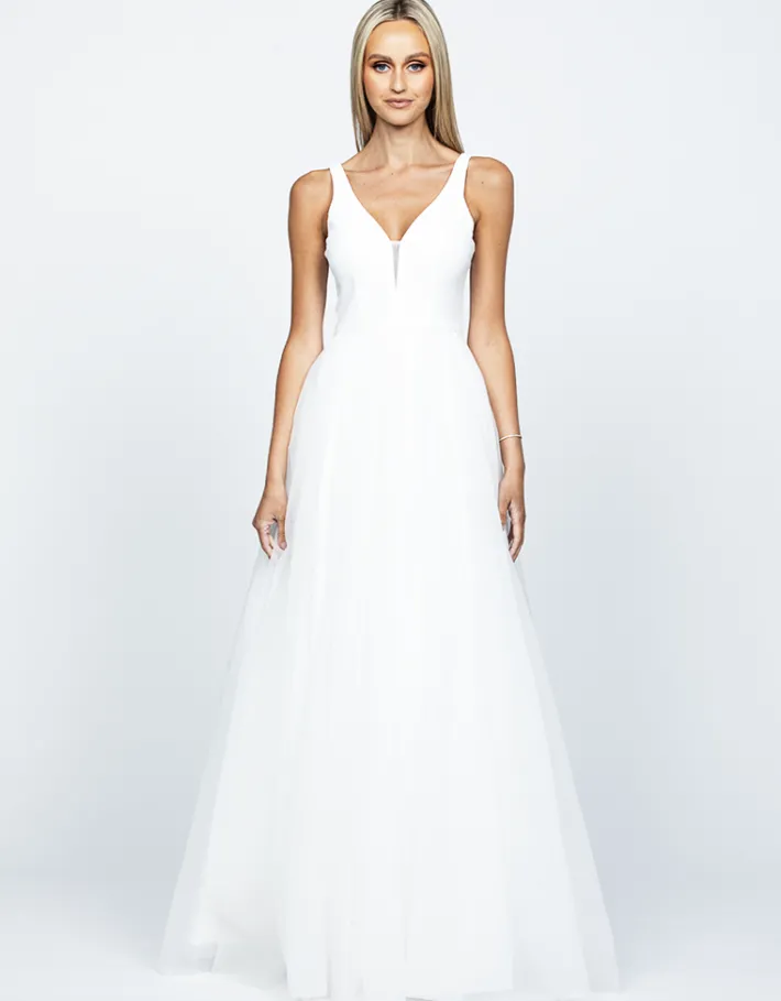 Formal / Prom Dresses | Gowns / Ballgowns<Bariano JORDAN PLUNGE NECK BALL GOWN B57AD41L