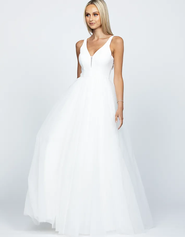 Formal / Prom Dresses | Gowns / Ballgowns<Bariano JORDAN PLUNGE NECK BALL GOWN B57AD41L