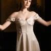Midi Dresses<Bariano JOSIE OFF SHOULDER A LINE MIDAXI BL70D08S CHAMPAGNE