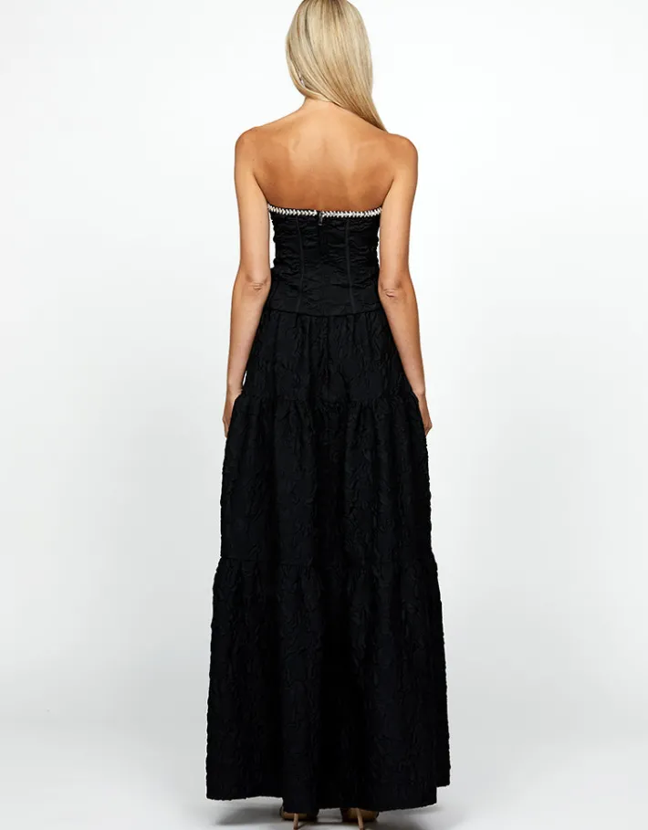 All Dresses<Bariano JULIE FITTED DIAMANTE CORSET TOP BL69T12 BLACK