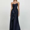 Formal / Prom Dresses | All Dresses<Bariano KASERY ASYMMETRIC GOWN B65D20L NAVY