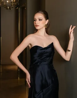 Formal / Prom Dresses | All Dresses<Bariano KASERY ASYMMETRIC GOWN B65D20L NAVY