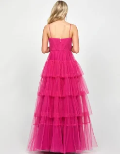 Formal / Prom Dresses | Gowns / Ballgowns<Bariano KIANA PLEATED TIERED BALL GOWN B73D09L FUCHSIA
