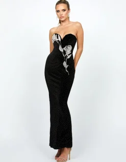 Formal / Prom Dresses | Maxi Dresses<Bariano LAINEY STRAPLESS EMBELLISHED MAXI BL74D04L BLACK