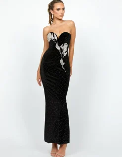 Formal / Prom Dresses | Maxi Dresses<Bariano LAINEY STRAPLESS EMBELLISHED MAXI BL74D04L BLACK