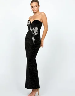 Formal / Prom Dresses | Maxi Dresses<Bariano LAINEY STRAPLESS EMBELLISHED MAXI BL74D04L BLACK