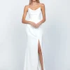 Maxi Dresses | All Dresses<Bariano LANA DRAPED COWL GOWN B54D11LCB WHITE