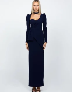 Maxi Dresses | All Dresses<Bariano LAURACELLA OVERLAY MAXI BL68D51L NAVY