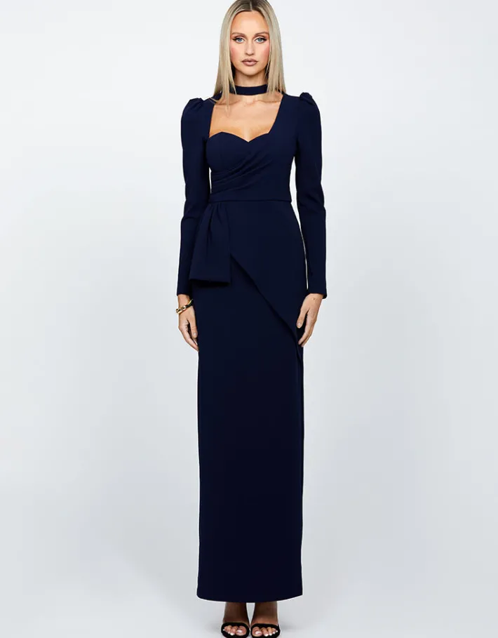 Maxi Dresses | All Dresses<Bariano LAURACELLA OVERLAY MAXI BL68D51L NAVY