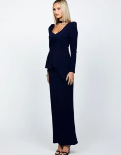 Maxi Dresses | All Dresses<Bariano LAURACELLA OVERLAY MAXI BL68D51L NAVY