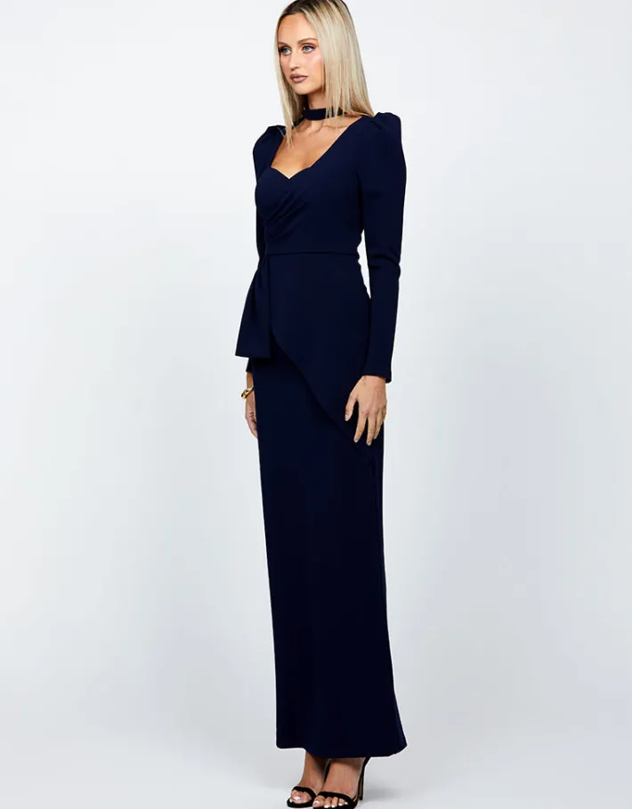 Maxi Dresses | All Dresses<Bariano LAURACELLA OVERLAY MAXI BL68D51L NAVY