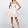 Mini Dresses | All Dresses<Bariano LILIA STRAPLESS MINI BL71D10S FLORAL MULTI