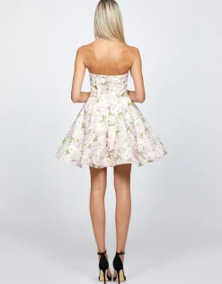 Mini Dresses | All Dresses<Bariano LILIA STRAPLESS MINI BL71D10S FLORAL MULTI