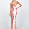 Formal / Prom Dresses | Maxi Dresses<Bariano LIVELY STRAPPY BACK COWL GOWN B72D36L PEACH