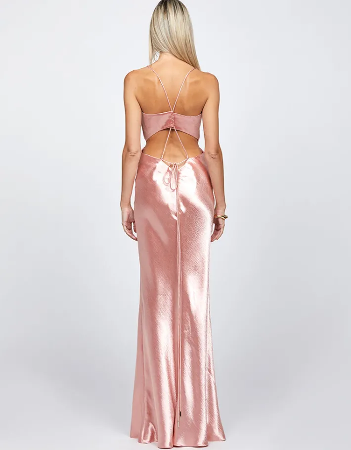 Formal / Prom Dresses | Maxi Dresses<Bariano LIVELY STRAPPY BACK COWL GOWN B72D36L PEACH