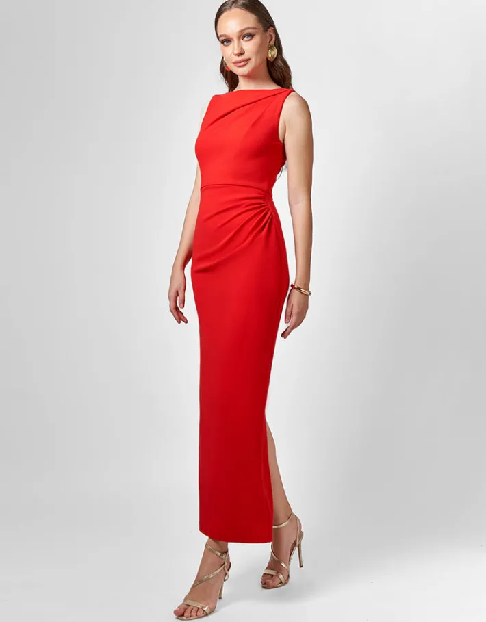 Formal / Prom Dresses | Maxi Dresses<Bariano LIVIA HIGH NECK MIDAXI BL75D21L